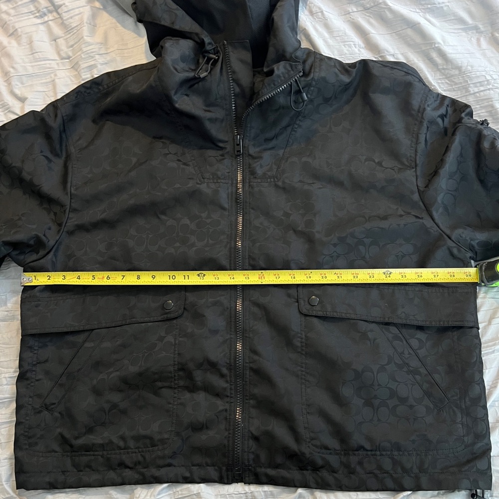 Coach Black Signature Print Windbreaker Jacket - Picture 7 of 7